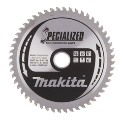 Tarcza tnąca Makita SPECIALIZED 150x20; 52Z B-47189