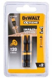 Udarowe końcówki wkrętarskie Extreme Impact Torsion 2 szt. DT70533T DeWalt