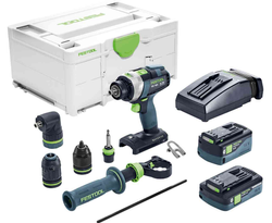 Wiertarko-wkrętarka udarowa akumulatorowa QUADRIVE TPC 18/4 I-Set/XL 577248 Festool