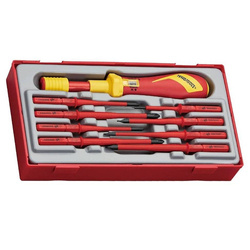 Wkrętak dynamometryczny TengTools TTVSD09 VDE 1000V - 8 wymiennych grotów