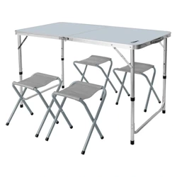 Zestaw biwakowy stół i 4 krzesła, składany w walizkę NEO Tools 63-159