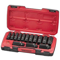 Zestaw nasadek udarowych calowych Teng Tools T9218LAF z chwytem 1/2"