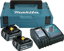 Zestaw zasilający Makita 197624-2 (2 x akumulator 5,0Ah BL1850B + ładowarka DC18RC) w Makpac