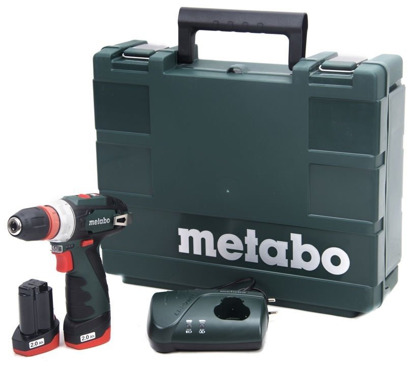 Wiertarko-wkrętarka Metabo PowerMaxx BS Quick 600156500 + 2 AKU 10,8 V .