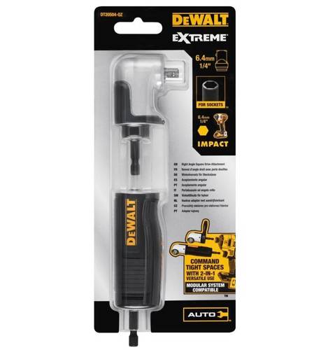 Adapter kątowy HEX na 1/4" do zakrętarek Dewalt DT20504