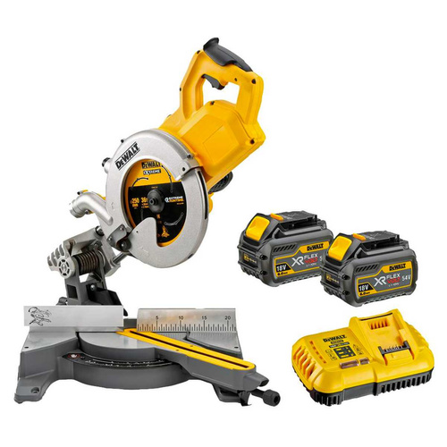Akumulatorowa pilarka ukosowa DCS778T2 DeWalt + 2 x akumulator + ładowarka