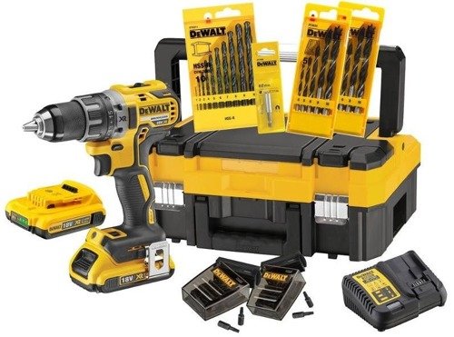 Akumulatorowa wiertarko-wkrętarka DCK791D2T DeWalt + 2 x akumulator + ładowarka + walizka