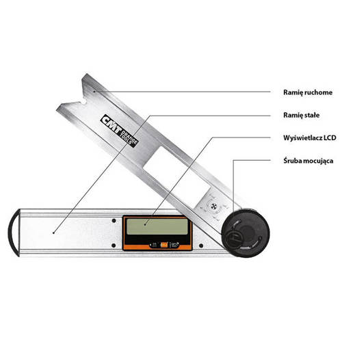 Cyfrowy kątomierz CMT DAF-001