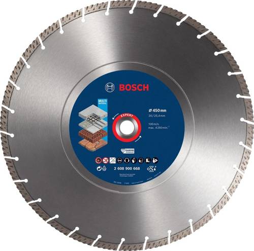 Diamentowa tarcza tnąca Bosch EXPERT MultiMaterial 450 x 25,40 x 3,3 x 12 mm 2608900668