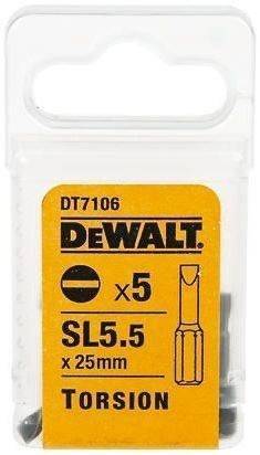 Końcówki płaskie Torsion DT7106 DeWalt