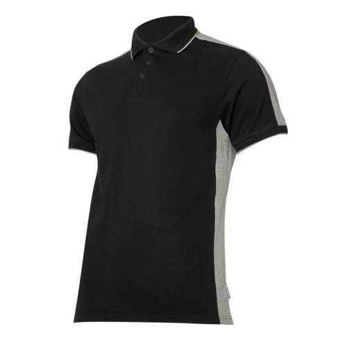 Koszulka polo LAHTI PRO rozmiar XL, CE, 190g/m2 czarno-szara