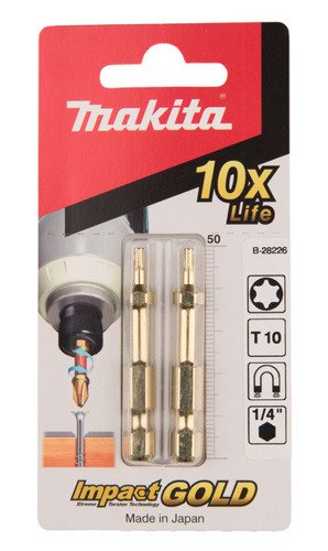 Makita B-28226 bity skrętne TORX T10 50mm Impact Gold ( 2 szt.)