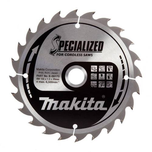 Makita tarcza tnąca do drewna 165x20 24 zęby B-09173