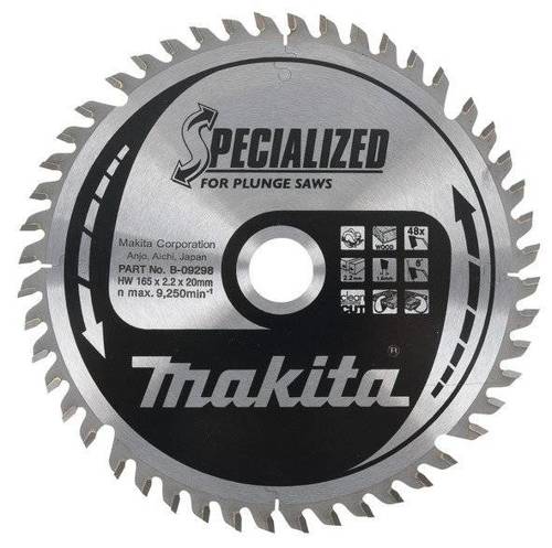 Makita tarcza tnąca do drewna 165x20 48 zębów B-09298