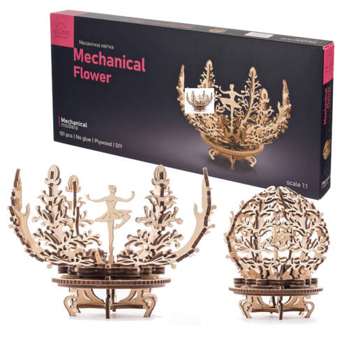 Mechaniczny kwiat - pozytywka UGEARS 70019