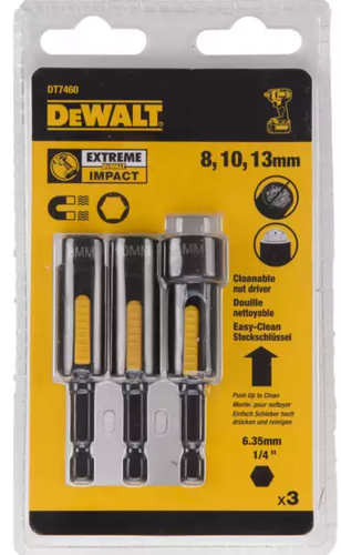 Nasadki magnetyczne 8, 10, 13mm DeWalt DT7460-QZ