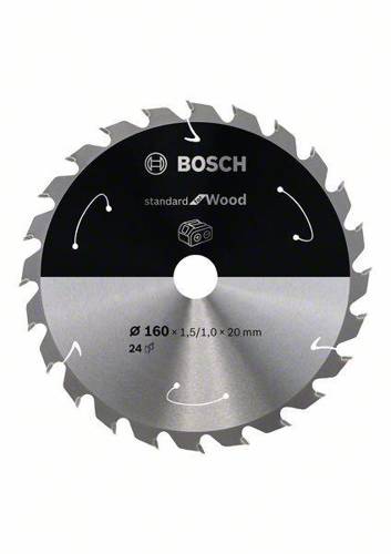 Ostrze do piły tarczowej bezprzewodowej Standard for Wood 160 x 1,5 / 1 x 20 T24 Bosch 2608837676