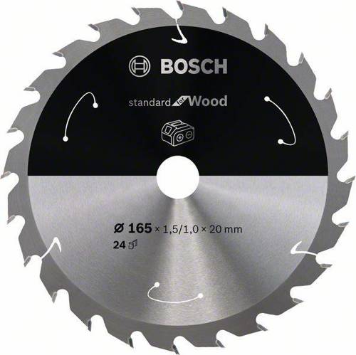 Ostrze do piły tarczowej bezprzewodowej Standard for Wood 165 x 1,5 / 1 x 20 T24 Bosch 2608837685