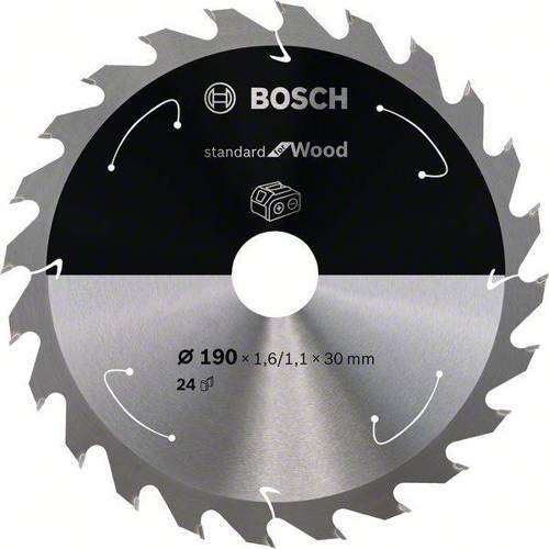 Ostrze do piły tarczowej bezprzewodowej Standard for Wood 190 x 1,6 / 1,1 x 30 T24 Bosch 2608837708