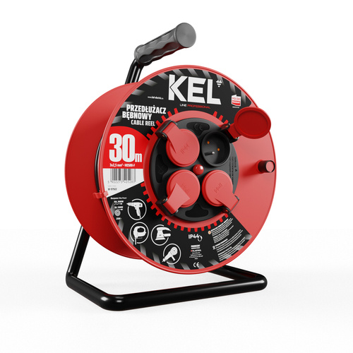 Przedłużacz bębnowy Kel Professional W-97922, 30M/3X2,5