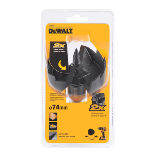 Samowiercące wiertło puszkowe do drewna 74 mm DT4587 DeWalt