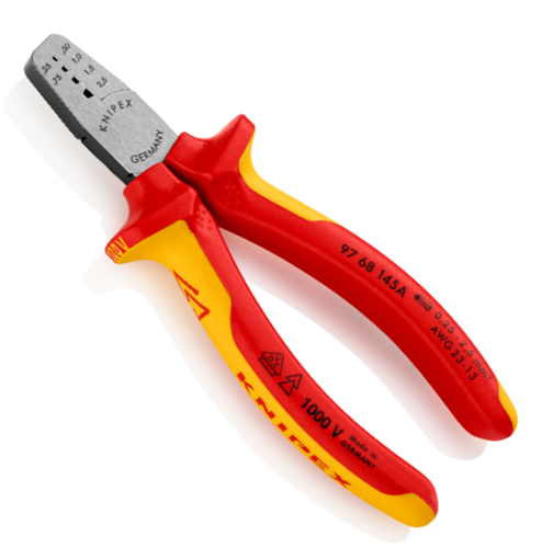 Szczypce do zagniatania tulejek kablowych Knipex 9768145