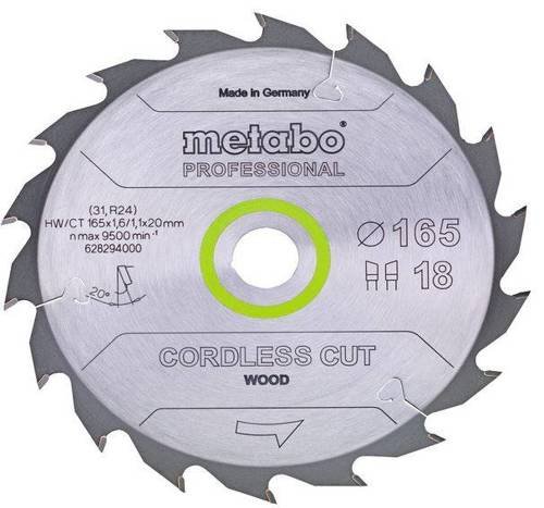Tarcza Cordless Cut Professional165x20 36WZ 15° 628295000 Metabo