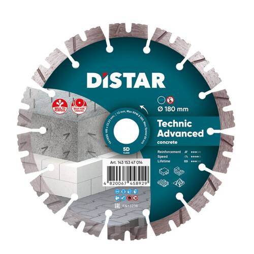 Tarcza diamentowa Distar 180x22,23 Technic Advanced 14315347014