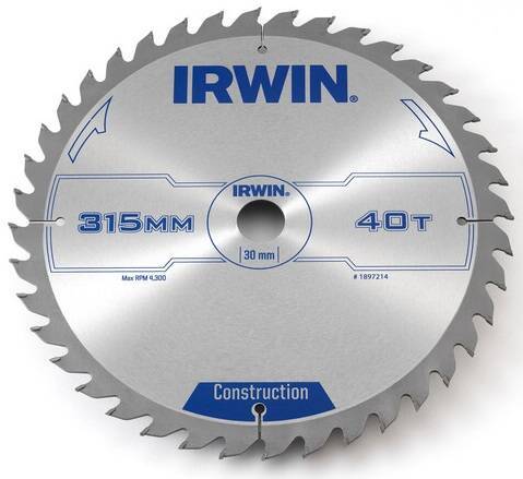 Tarcza do cięcia do drewna 315x30 mm 40T Irwin 1897214