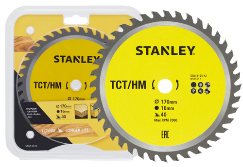 Tarcza do cięcia drewna TCT/HM 170x16 40Z Stanley STA13125-XJ