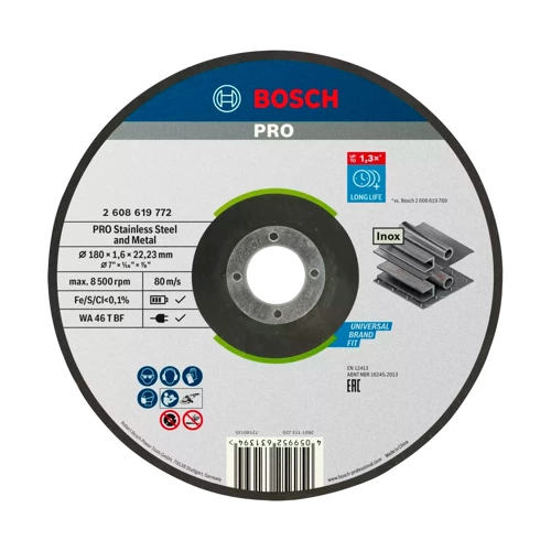 Tarcza do cięcia metalu 180x22,23 mm Bosch 2608619772