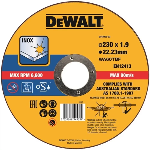 Tarcza do cięcia metalu 230x22,23 mm DeWalt DT43909