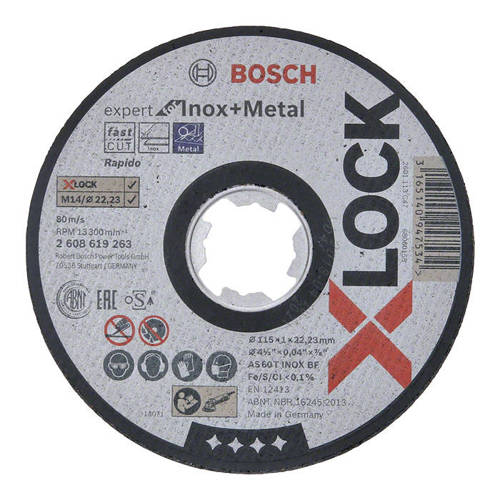 Tarcza do cięcia metalu Bosch 115x1x22,23 X-LOCK