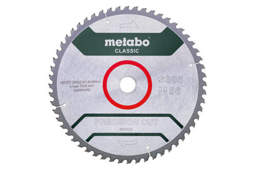 Tarcza do drewna HW/CT 305x30, 56 Metabo 628064000