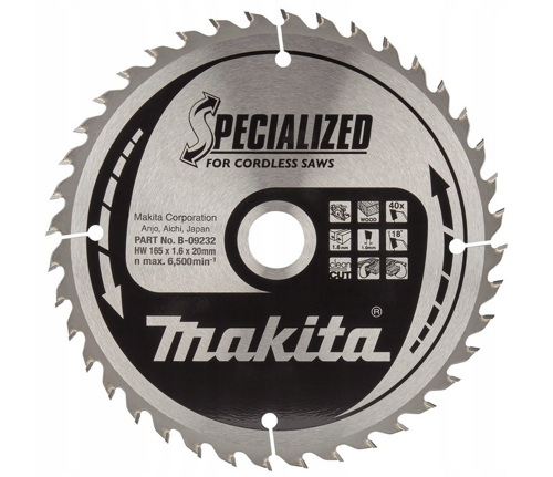 Tarcza do drewna Makita B-09232 o średnicy 165mm 