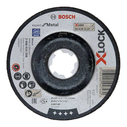 Tarcza do szlifowania metalu Bosch 115x6x22,23 X-LOCK
