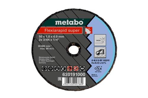 Tarcza tnąca 50x2,0x6 mm Flexiarapid Super Metabo 630192000