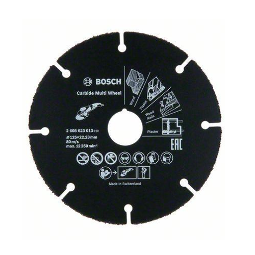 Tarcza tnąca Bosch Multi Wheel 125mm - Bosch Carbide, multimaterial