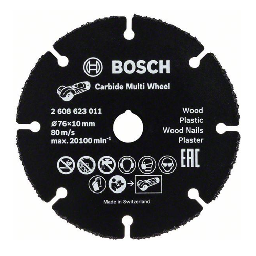 Tarcza tnąca Bosch Multi Wheel 76mm - Bosch Carbide, multimaterial