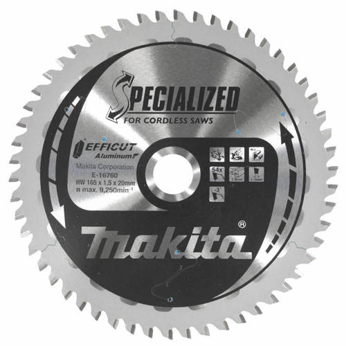 Tarcza tnąca Makita E-16760 165 x 20 mm, 54Z