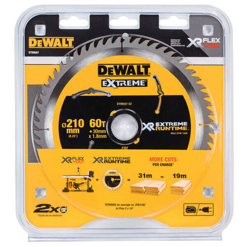 Tarcza tnąca do drewna 210x30x1,8 mm 60T Dewalt DT99567-QZ