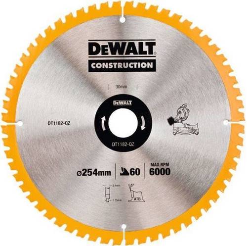 Tarcza tnąca do drewna 254 mm DeWalt DT1182