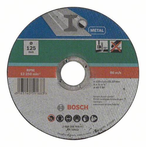 Tarcza tnąca, prosta, do metalu A 46 T BF 125x22,23 Bosch 2609256316