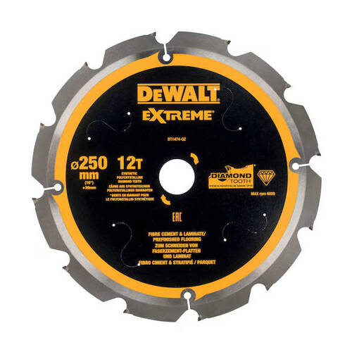 Tarcza uniwersalna do pilarki 250 x 30 mm 12T DeWalt DT1474-QZ