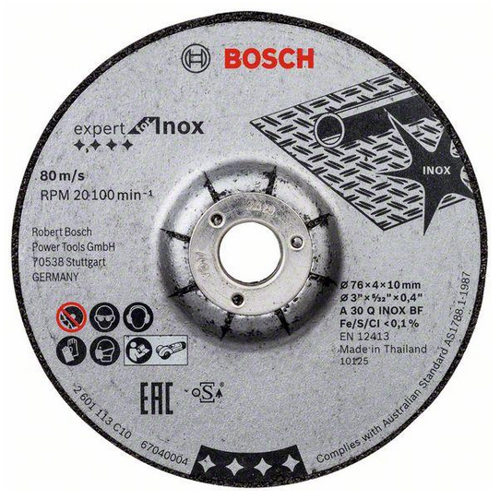 Tarcze ścierne Bosch Expert for INOX do szlifowania stali (2 sztuki)