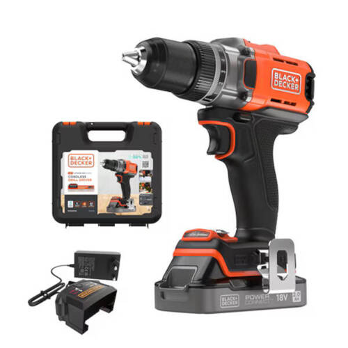 Wiertarko-wkrętarka Black Decker BCD382D1XK-QW z akumulatorem, ładowarką i walizką