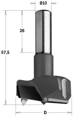 Wiertło puszkowe HW D=15 L=57,5 S=10x26 RH CMT 317.150.11