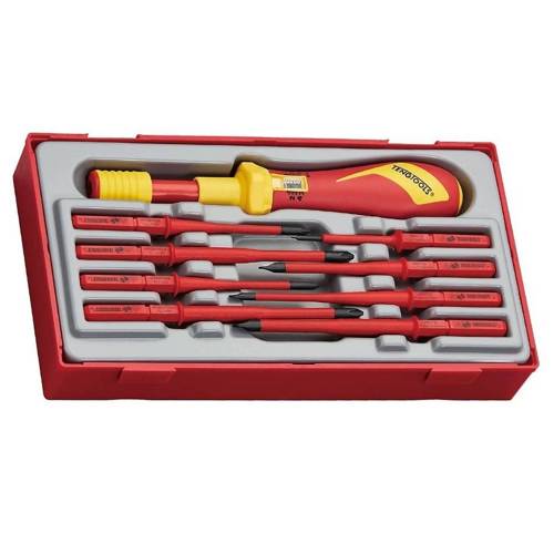 Wkrętak dynamometryczny TengTools TTVSD09 VDE 1000V - 8 wymiennych grotów