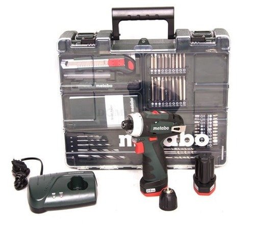 Wkrętarka Metabo Powermaxx BS BASIC SET 10,8V 2 Aku + 63 szt. osprzętu