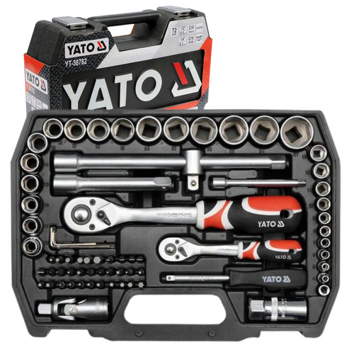 Yato YT-38782 Zestaw narzędziowy 1/2", 1/4", 72 CZ, M